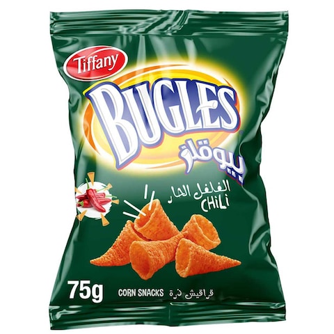 Tiffany Bugles Chili Crispy Corn Snacks, 75g