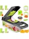 Timber Kitchen 16 in 1 Vegetable Chopper Multi Function Kitchen Veg Cutter 7 Stainless Steel Blades Onion Choppers with Storage Container for Fruits and Veg