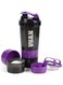 Dr Marla Non-Slip Gym Protein Shaker Bottle - Blender Bottle with Supplement and Pill Storage Container - BPA-Free, Leak-Proof Design for Smoothies and Fitness Enthusiasts (Purple)