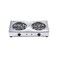 2000W Double Electric Hot Plate - Stainless Steel Portable Dual Burner Stove with 4-Speed Controls

