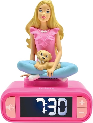 Lexibook Barbie Digital 3D Alarm Clock W/Night Light &amp; Sound