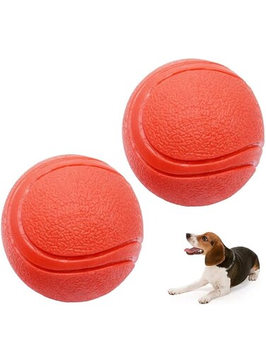 Hard Rubber Balls for Dogs,Dog's Solid Rubber Bouncy Ball Bite Resistant and Indestructible Dog Training Ball,Dog Balls for Aggressive Chewers
