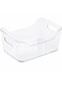 Extra Large Fridge &amp; Pantry Storage Organizer Bin with Handle &acirc;&euro;&ldquo; L 36.9 X B 29.8 X H 17.8 Cm Clear BPA-Free Refrigerator &amp; Kitchen Storage Container for Freezer, Produce &amp; Meal Prep