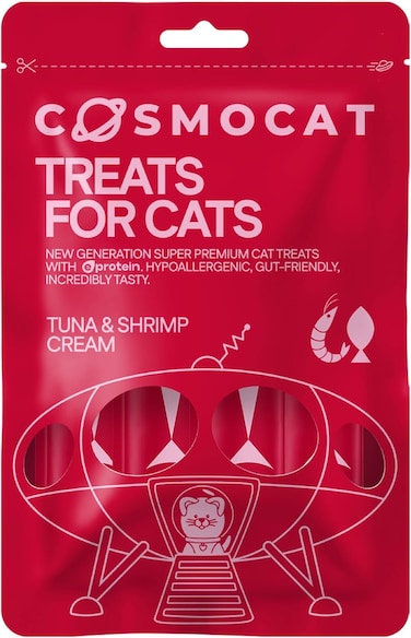 Cat Treats with Tuna &amp; Shrimp 84g E-Protein Hypoallergenic Lickable Treat For Kitten and Cat All Age