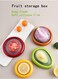 4 pieces fruit storage box, silicone plastic wrap can be reused, fruit sealed box