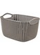Knit Small Basket With 2 Hand 8L Brown Color
