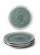 Cuisine Art Iris Green Dinner Plate - Set of 4   27cm Ceramic Plates   Durable &amp; Stylish Stoneware Dinnerware   Microwave &amp; Dishwasher Safe   Elegant Plates for Everyday Dining &amp; Special Occasions