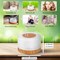 Cuisine Art Essential Oil Aroma Diffuser 700ml, Upgraded Aromatherapy Diffuser with 4 Timer and 7 Color Lights, Cool Mist Humidifier with Auto Shut-off Function - Brown - White