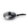 Wilson Non Stick Fry Pan with Glass Lid 28cm, Grey Aluminium Cooking Pan, Induction &amp; Gas Compatible, Scratch Resistant Coating, Cool Touch Handle, Healthy Low Oil Kitchen Cookware