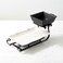 Shallow 2-Tier Home Serving Set Porcelain Ceramic Square Bowl&amp;Rectangular Platter - Multi-Level Food Tower for Appetizers&amp;Festive Hosting Space-Saving Stand (18cm &amp; 36cm, White &amp; Black)