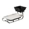 Shallow 2-Tier Home Serving Set Porcelain Ceramic Square Bowl&amp;Rectangular Platter - Multi-Level Food Tower for Appetizers&amp;Festive Hosting Space-Saving Stand (18cm &amp; 36cm, White &amp; Black)