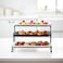 Shallow 3-Tier Porcelain Ceramic Serving Stand-31cm Stepped "Taqdeem" Set &ndash; Food Tower for Ramadan,Eid &amp; Festive Majlis - Mawaheen for Appetizers, Desserts&amp;Coffee Stations (White&amp;Black)