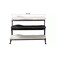 Shallow 3-Tier Porcelain Ceramic Serving Stand-31cm Stepped "Taqdeem" Set &ndash; Food Tower for Ramadan,Eid &amp; Festive Majlis - Mawaheen for Appetizers, Desserts&amp;Coffee Stations (White&amp;Black)