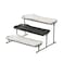 Shallow 3-Tier Porcelain Ceramic Serving Stand-31cm Stepped "Taqdeem" Set &ndash; Food Tower for Ramadan,Eid &amp; Festive Majlis - Mawaheen for Appetizers, Desserts&amp;Coffee Stations (White&amp;Black)