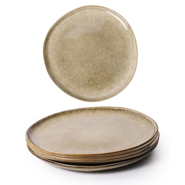 Cuisine Art Jamie Stoneware Dinner Plate - 27cm, Brown (Set of 4)