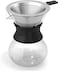 Cuisine Art Pour Over Coffee Maker Set &ndash; Elegant Glass Carafe with Reusable Stainless Steel Drip Filter, Silicone Sleeve for Heat Protection, Complete Pour Over Coffee Dripper Pot 400ml