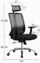 Cuisine Art Office Chair, Comfort Ergonomic Height Adjustable Desk Chair with Lumbar Support Backrest &amp; Headrest and Armrest 80X70X125Cm Black