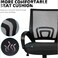 Cuisine Art Office Chair, Comfort Ergonomic Height Adjustable Desk Chair with Lumbar Support Backrest 46X46X94Cm Black