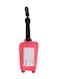 Luggage Tag with Name ID Card, Personalized Identifier ID Labels, Flexible PVC Travel Tags, Secure Travel Luggage Labels for Baggage Identity, Suitcase Tag &ndash; Trolley Shape, Pink 6-Piece Set