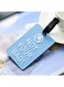 Luggage Tag with Name ID Card, Personalized Identifier ID Labels, Flexible PVC Travel Tags, Secure Travel Luggage Labels for Baggage, Suitcase Tag  &ndash; "Not Your Bag" Text, Light Blue 6-Piece Set