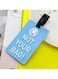 Luggage Tag with Name ID Card, Personalized Identifier ID Labels, Flexible PVC Travel Tags, Secure Travel Luggage Labels for Baggage, Suitcase Tag  &ndash; "Not Your Bag" Text, Light Blue 6-Piece Set