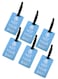 Luggage Tag with Name ID Card, Personalized Identifier ID Labels, Flexible PVC Travel Tags, Secure Travel Luggage Labels for Baggage, Suitcase Tag  &ndash; "Not Your Bag" Text, Light Blue 6-Piece Set