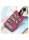 Luggage Tag with Name ID Card, Personalized Identifier ID Labels, Flexible PVC Travel Tags, Secure Travel Luggage Labels for Baggage, Suitcase Tag  &ndash; "PUT IT BACK, It's Mine!" Maroon  6-Piece Set