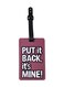 Luggage Tag with Name ID Card, Personalized Identifier ID Labels, Flexible PVC Travel Tags, Secure Travel Luggage Labels for Baggage, Suitcase Tag  &ndash; "PUT IT BACK, It's Mine!" Maroon  6-Piece Set