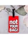 Luggage Tag with Name ID Card, Personalized Identifier ID Labels, Flexible PVC Travel Tags, Secure Travel Luggage Labels for Baggage Identity, Suitcase Tag  &ndash; "NOT YOUR BAG" Text, Red