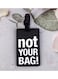 Luggage Tag with Name ID Card, Personalized Identifier ID Labels, Flexible PVC Travel Tags, Secure Travel Luggage Labels for Baggage Identity, Suitcase Tag  &ndash; "Not Your Bag" Text, Black