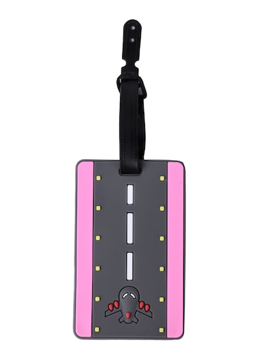 Luggage Tag with Name ID Card, Personalized Identifier ID Labels, Flexible PVC Travel Tags, Secure Travel Luggage Labels for Baggage Identity, Suitcase Tag -  Airplane on Runway Design