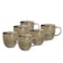 Cuisine Art Jamie Collection 385ml Stoneware Mug - Brown Large &amp; Durable Coffee Cup (Set of 6)