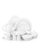 Shallow 47-Piece Bone China Dinnerware Set White Dinner Set for 8   Dinner Plates, Dessert Plates Tea Cups Saucers Bowls Salad Bowl Oval Platter Tea Pot Sugar Pot Creamer Salt &amp; Pepper Shakers