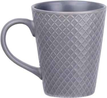Cuisine Art 350ml Stoneware Ceramic Coffee Tea Mug -  Santas Gray, 9x10.5cm - Stylish and Durable Large Mug for Hot Beverages - Ideal for Home, Office, and Gifting