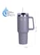 Nessan Double Wall Stainless Steel Vacuum Insulated Travel Mug Tumbler with Dual Function Lid and Straw for Water, Iced Tea or Hot Coffee, Smoothie and More (Grey, 1200ml)