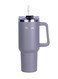 Nessan Double Wall Stainless Steel Vacuum Insulated Travel Mug Tumbler with Dual Function Lid and Straw for Water, Iced Tea or Hot Coffee, Smoothie and More (Grey, 1200ml)