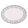 Claytan Callista 14.2 inch Hand-Glazed Ceramic Oval Platter (Purple &amp; White Set Of 1)