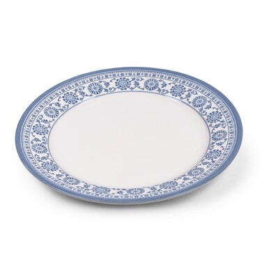 Claytan Plethora 10.5 inch Porcelain Dinner Plate (Grey &amp; White, Set Of 1)