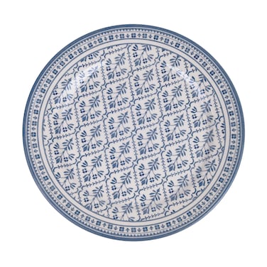 Claytan Plethora 9 inch Ceramic Soup Plate (Grey &amp; White, Set Of 1)