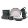 Cuisine Art HUMA 16-Piece Stoneware Dinner Set - Dark Green
