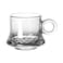 Doyalex Glass Coffee Cup &amp; Saucer Set - 80ml, 12-Pieces, Transparent (CS-038B)