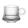 Doyalex Glass Coffee Cup &amp; Saucer Set - 80ml, 12-Pieces, Transparent (CS-038C)