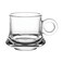 Doyalex Glass Tea Cup &amp; Saucer Set - 190ml, 12-Pieces, Transparent