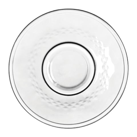 Doyalex Glass Tea Cup &amp; Saucer Set - 190ml, 12-Pieces, Transparent (CS-058B)