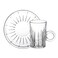 Doyalex Glass Istikan Tea Cup &amp; Saucer Set - 120ml, 12 Pieces, Transparent