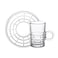 Doyalex Glass Istikan Tea Cup &amp; Saucer Set - 120ml, 12 Pieces, Transparent  (CS-158B)