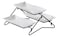 Shallow Elegant Porcelain 2 Tier Rectangle White Plate with Black Stand
