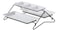 Shallow Elegant Porcelain 2 Tier Rectangle White Plate with Black Stand (Small Plate 33cm, Large Plate 36cm)