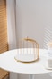 Shallow Elegant Porcelain 26cm Cake Plate with Luxurious Gold Stand,