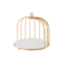 Shallow Elegant Porcelain 26cm Cake Plate with Luxurious Gold Stand,